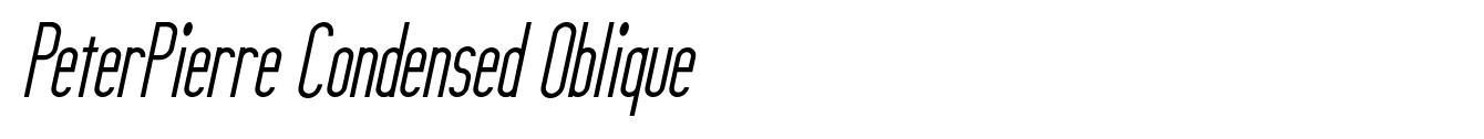 PeterPierre Condensed Oblique image